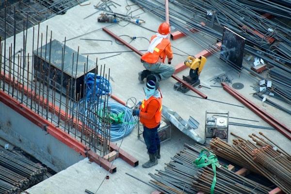 Construction site with cranes showing project scale